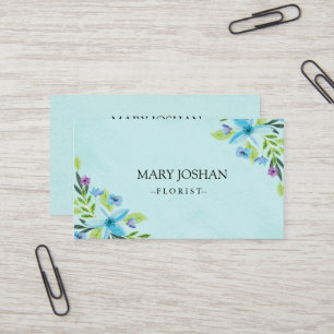 Carte De Visite Florist Floral Élégant