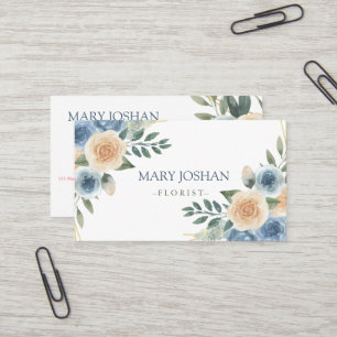 Carte De Visite Florist Floral Élégant