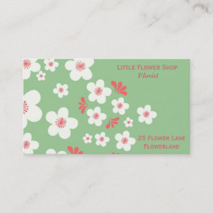 Carte De Visite Florist Flower Shop Entreprise design