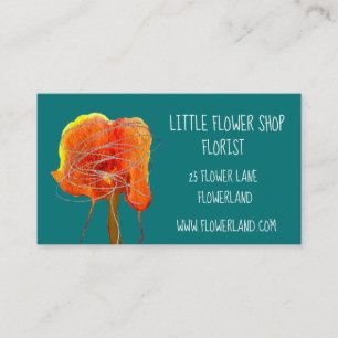 Carte De Visite Florist Flower Shop moderne simple entreprise
