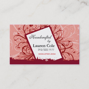 Carte De Visite Florista Handcrafted par les métiers faits sur