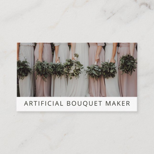 Carte De Visite Floriste Artificielle Ou Fleur De Soie (Devant)