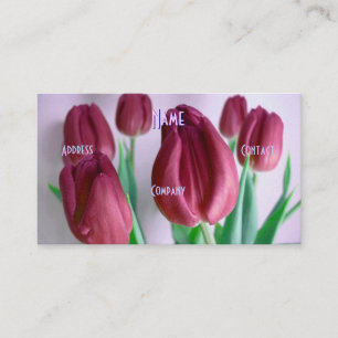 Carte De Visite Floriste - Rosey Tulips