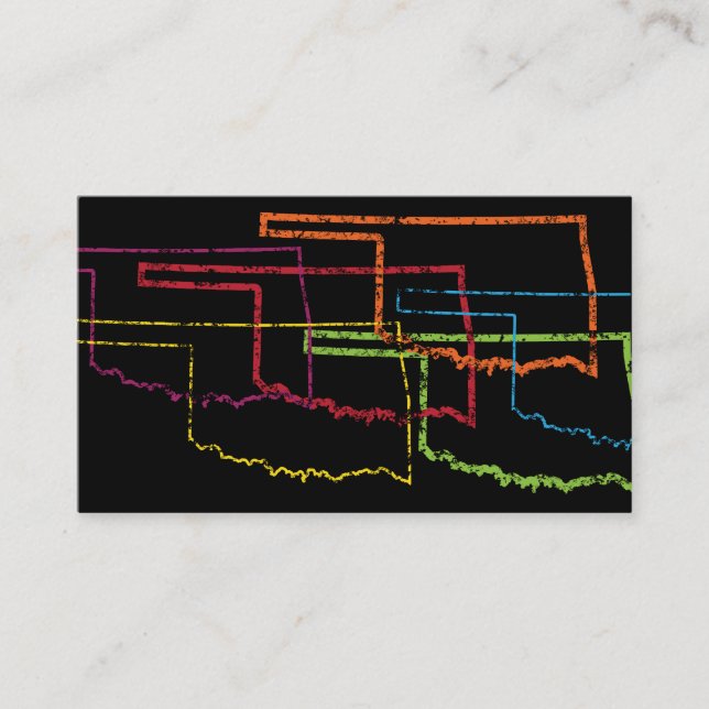 Carte De Visite flou de fierté oklahoma (Devant)