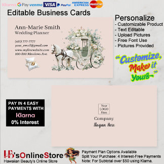 Carte De Visite Flower Chariot Ring Bearer Pillow Wedding Marriage