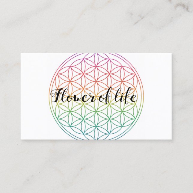Carte De Visite Flower of life (Devant)