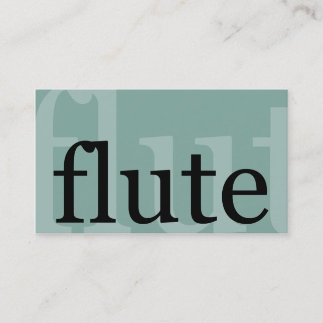Carte De Visite Flute Teacher Studio Musique Orchestre Musicien (Devant)