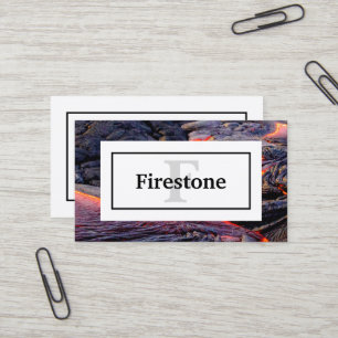Carte De Visite Flux de lave basaltique avec votre nom et votre mo