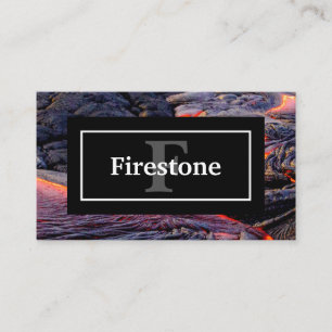 Carte De Visite Flux de lave basaltique avec votre nom et votre mo