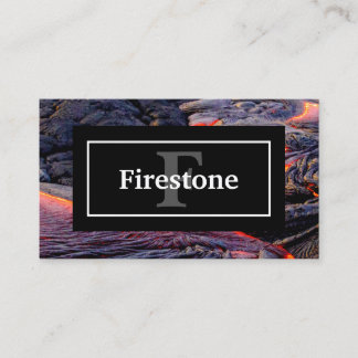 Carte De Visite Flux de lave basaltique avec votre nom et votre mo