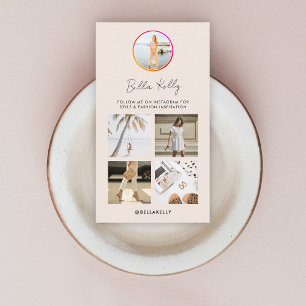 Carte De Visite Flux de photos Instagram Médias sociaux QR Code ro