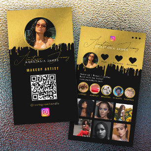 Carte De Visite Flux photo d'Influencer Médias sociaux QR Code Lux