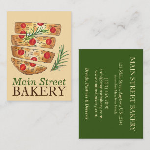 Carte De Visite Focaccia pain pain pain pain pain pain cuisine ita