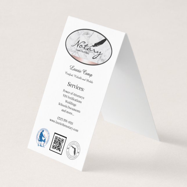 Carte De Visite Folded Business Card (Devant)