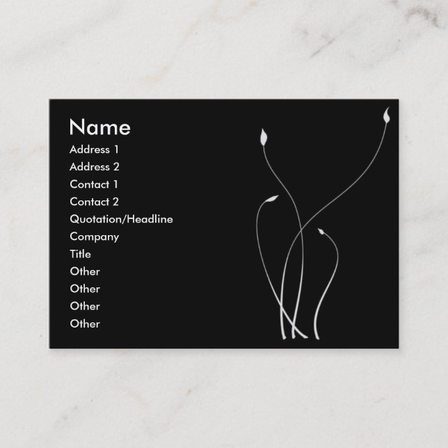Carte De Visite Foliage Mono | (Devant)
