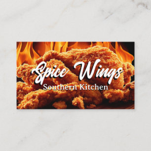 Carte De Visite Fond de feu de poulet frit
