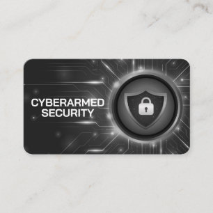 Carte De Visite Fond de technologie cybernétique à cadenas
