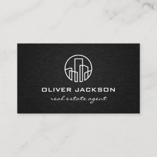 Carte De Visite Fond uni en lin pour les bâtiments immobiliers