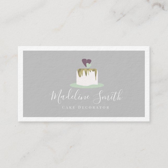 Carte De Visite Fondant décorateur de gâteaux Mariages Faux Gold B (Devant)