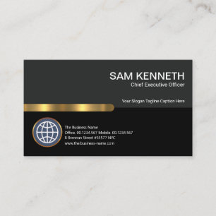 Carte De Visite Fondateur de la Gold Stripe CEO de Colonnes Noires
