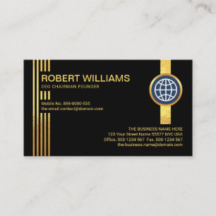 Carte De Visite Fondateur du Futuristic Gold Lines