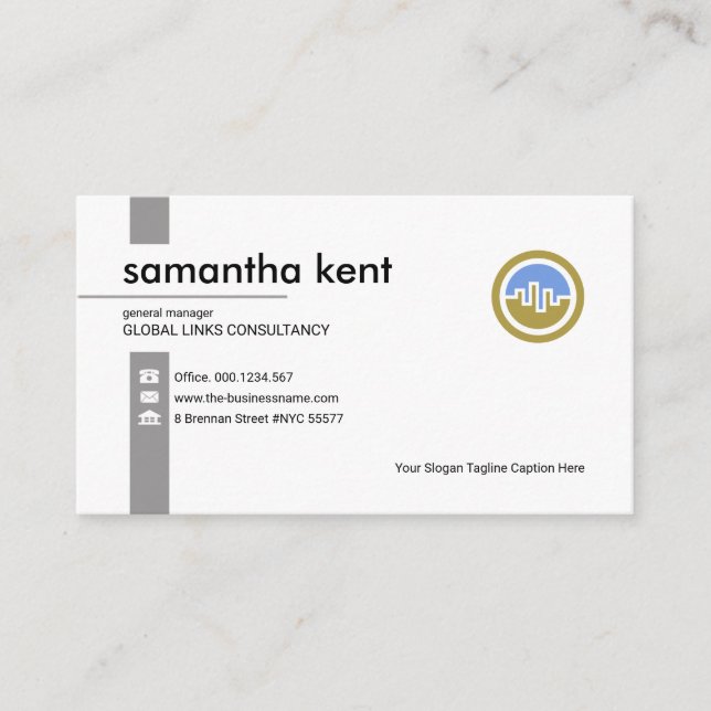 Carte De Visite Fondateur Simples Professionnel Exquis (Devant)