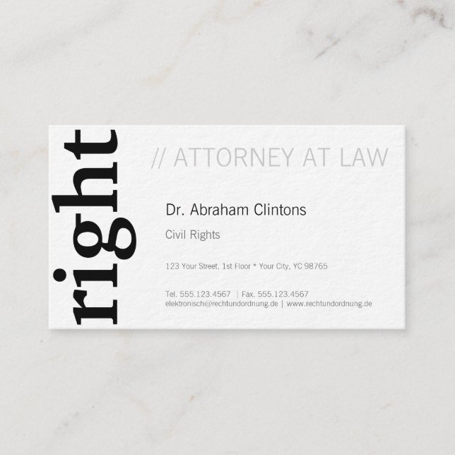 Carte De Visite Fondements du procureur (Devant)