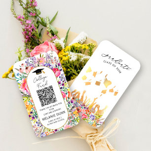 Carte De Visite Fonds de bourse universitaire Pretty Wildflower gr