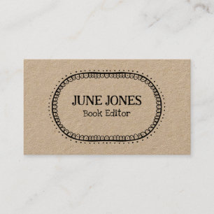 Carte De Visite Font artisanal Wonky Chic Personnalisé Whimsical K