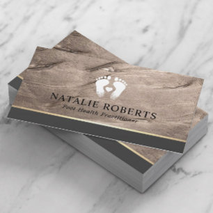 Carte De Visite Foot Massage Therapist Modern Bronze Podiatrist