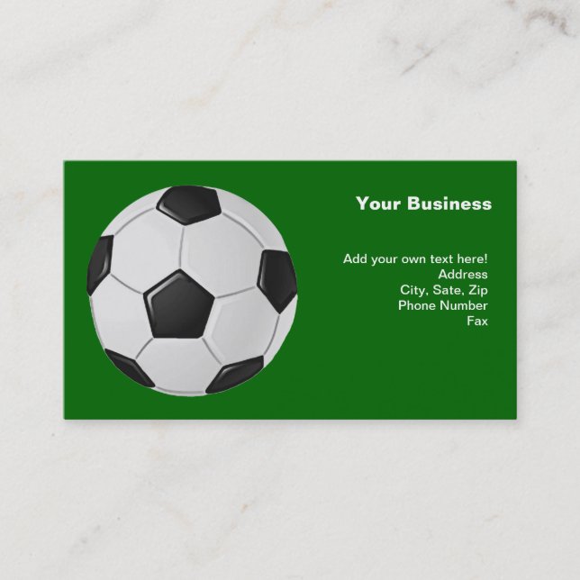 Carte De Visite Football américain de soccer ou d'association (Devant)