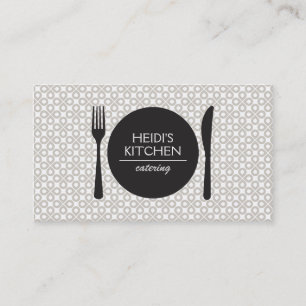 Carte De Visite FORC MODERNE, COUTEAU, PLACER LOGO sur MOTIF CLOVE
