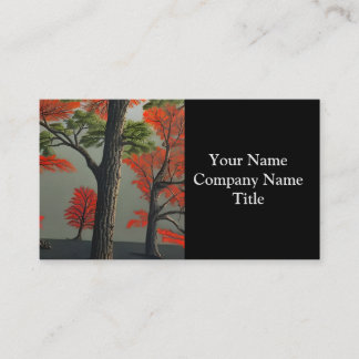 Carte De Visite Forêt Abstraite du nord de l'automne