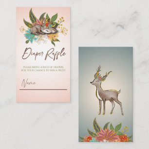 Carte De Visite Forêt boisée Oh Baby Deer Animal Diaper Jeu