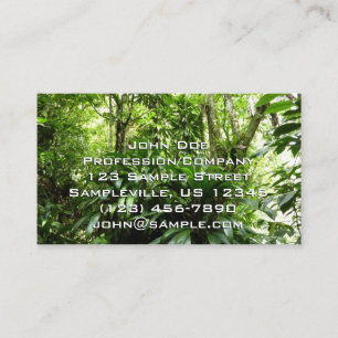 Carte De Visite Forêt de pluie dominicaine I Nature verte tropical