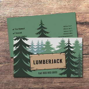 Carte De Visite Forêt de sapins - Services de bûcheronnage