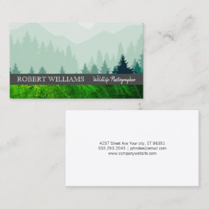Carte De Visite Forêt   Feuille   Vie sauvage   Naturel