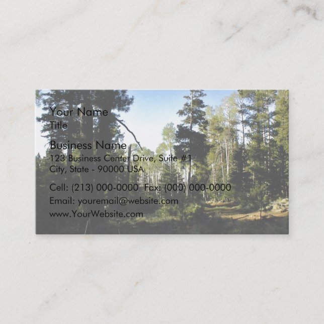 Carte De Visite Forêt mélangée avec le passage couvert (Devant)
