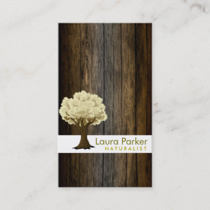 Carte De Visite Forêt naturelle Arbre d'or Bois d'entretien Paysag