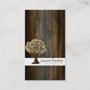 Carte De Visite Forêt naturelle Arbre d'or Bois d'entretien Paysag