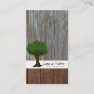 Carte De Visite Forêt naturelle Arbre d'or soin paysage pelouse