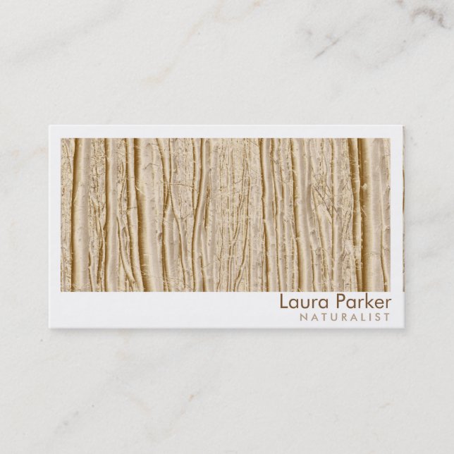 Carte De Visite Forêt naturelle Brown Arbre Entretien Paysage pelo (Devant)