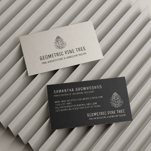 Carte De Visite Forêt Noire Arbre Rustique Cône de Pin