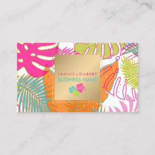 Carte De Visite Forêt tropicale de PixDezines/Monsteral/frondes de