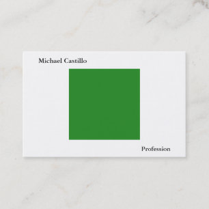 Carte De Visite Forêt Vert Blanc Minimaliste Moderne Plaine Simple