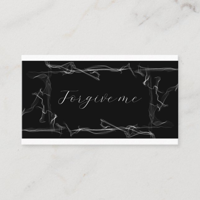 Carte De Visite Forgive me card (Devant)