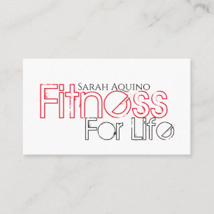 Carte De Visite Formateur de Fitness en Typographie Moderne