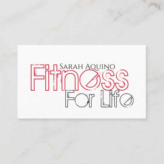 Carte De Visite Formateur de Fitness en Typographie Moderne (Devant)