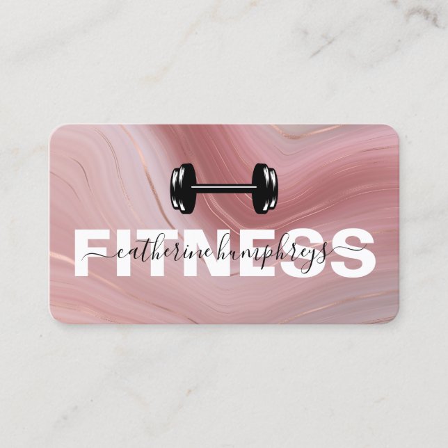 Carte De Visite Formateur de fitness pour les filles Médias sociau (Devant)