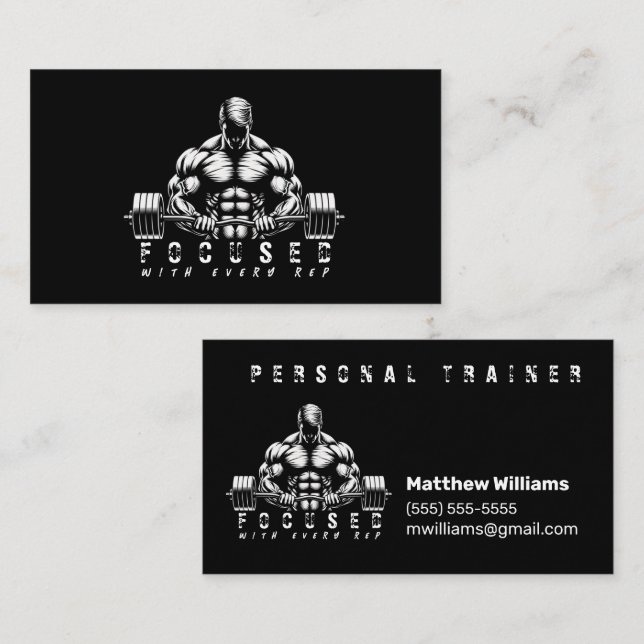 Carte De Visite Formateur personnel - (Devant / Derrière)